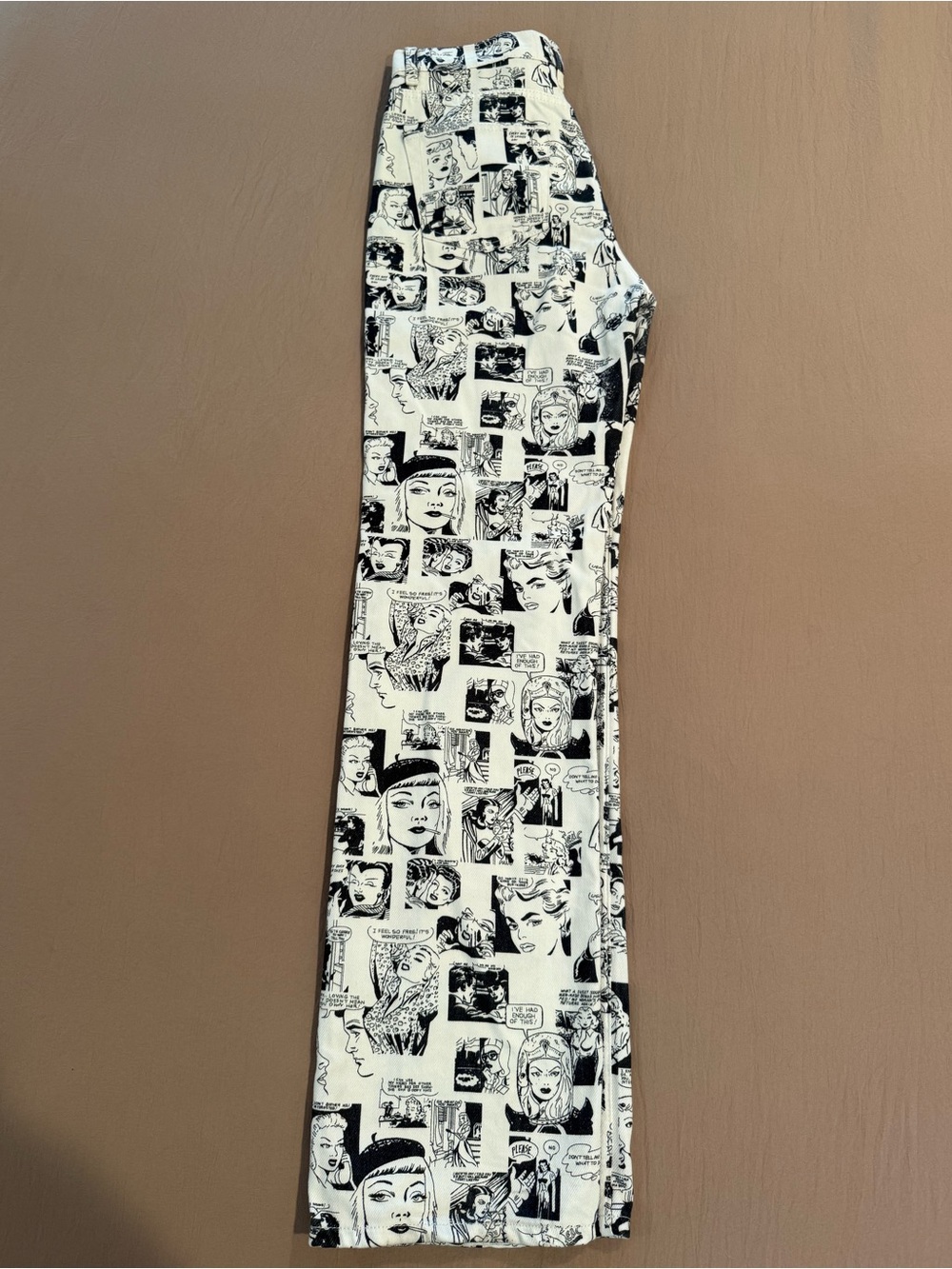 Reformation Newsprint High Rise Straight Leg Jeans